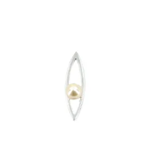 Marquise Japanese Saltwater Cultured Akoya Retro Pendant- Sterling Silver