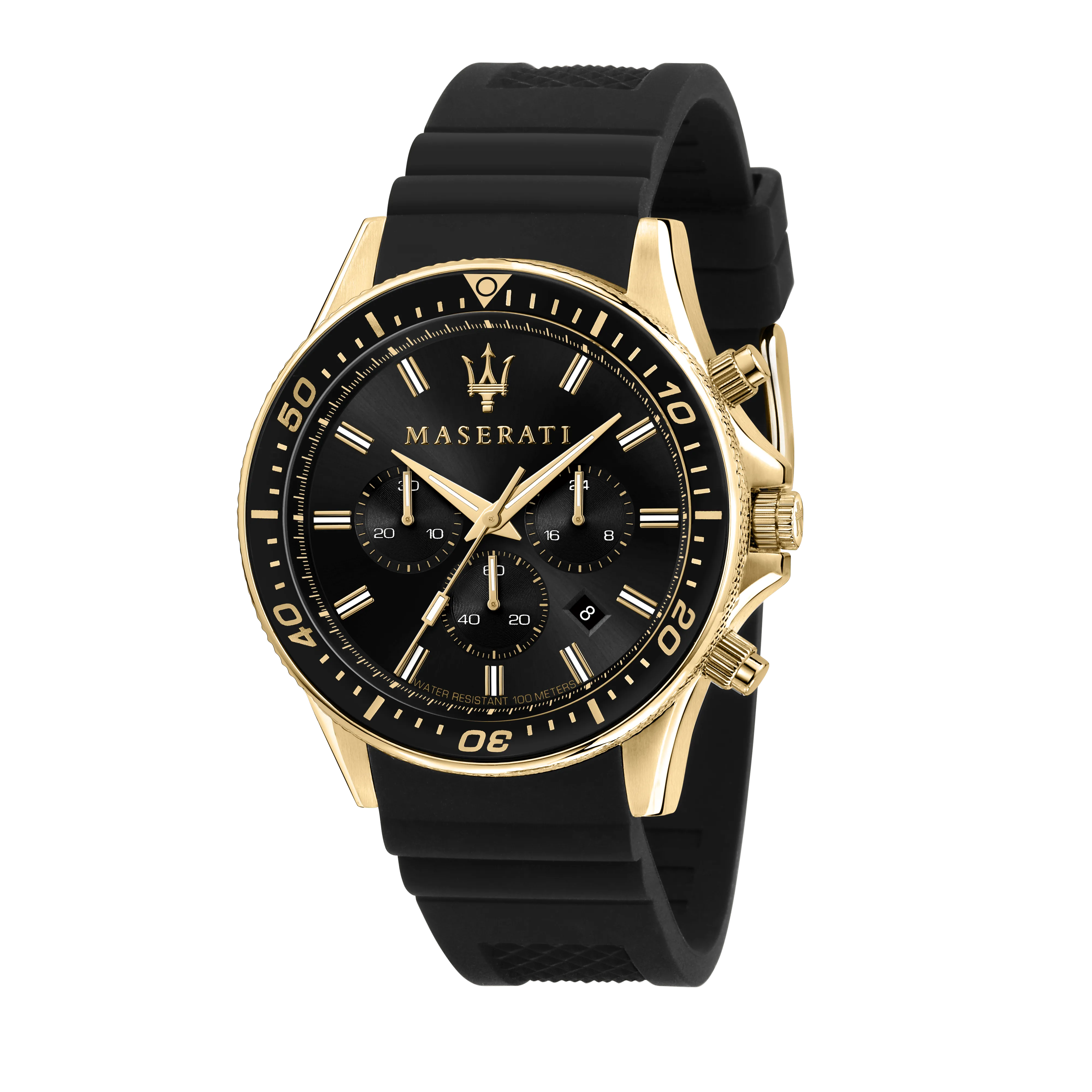 Maserati Sfida 44mm Black Stainless Steel Chronograph Watch