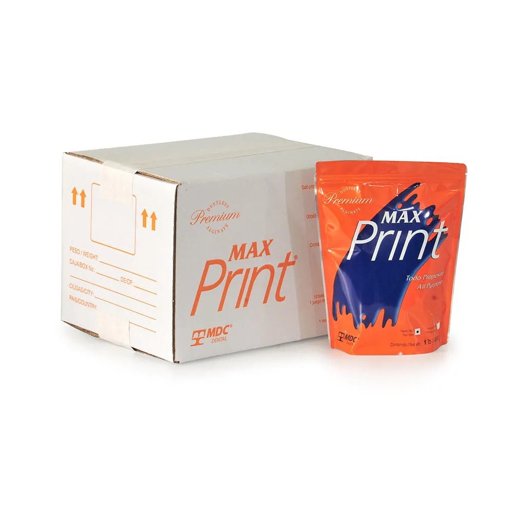 Max Print All Purpose- Alginate Impression Material - Regular Set, 10 - 1lb bags.