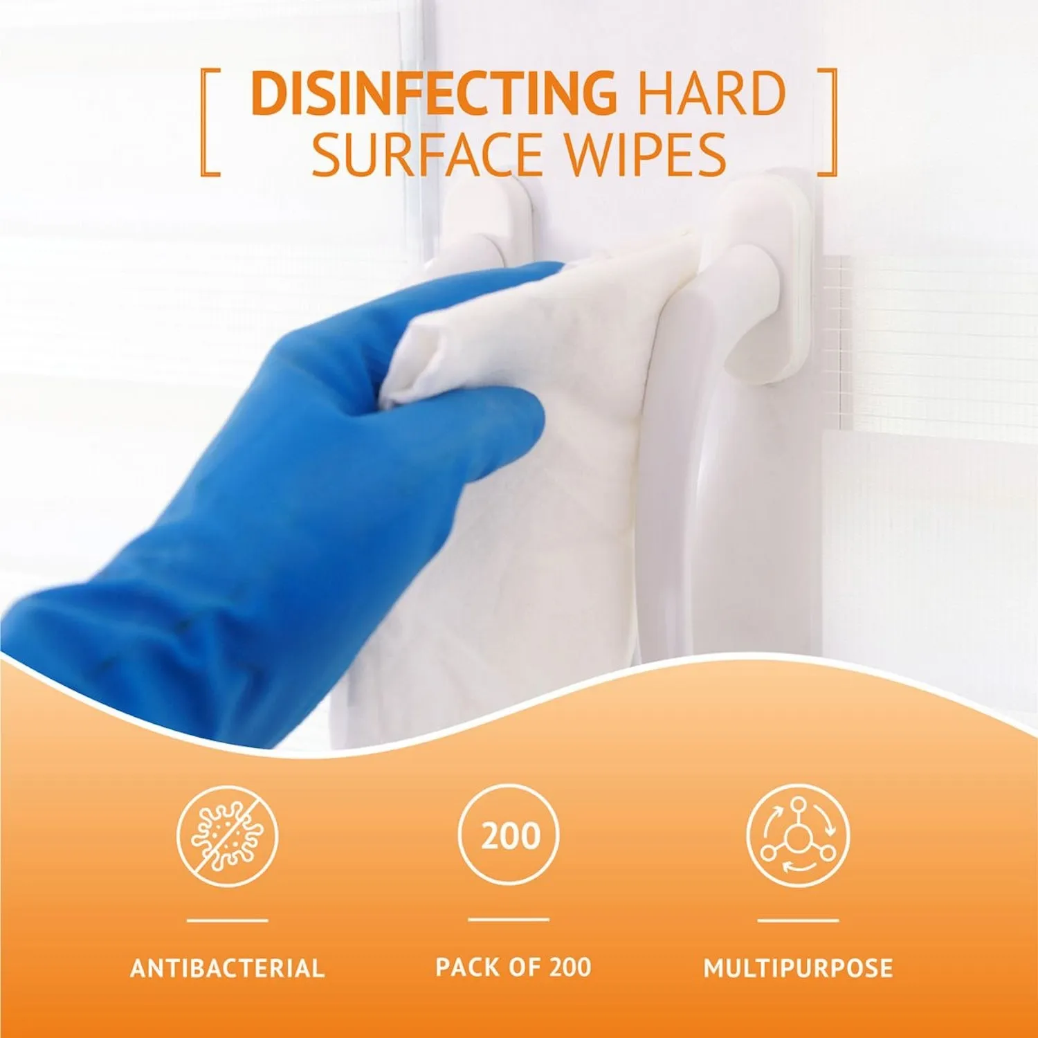 MediWipes Disinfecting Alcohol Based Hard Surface Wipes | Large | Pack of 200