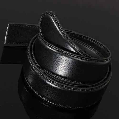 Men Second Floor Cowhide Black Brown Business Leather Belt
