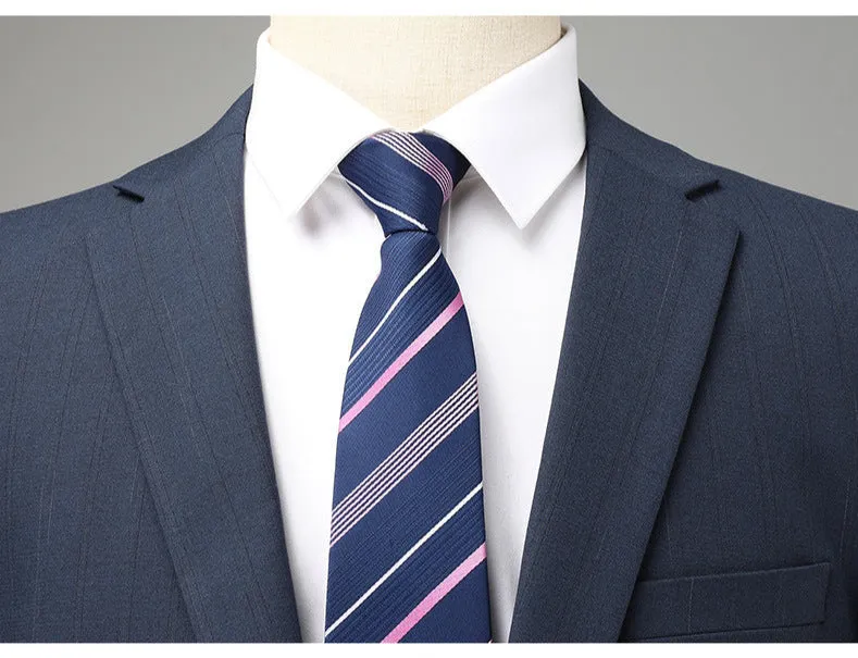 Men's Premium Striped Suit Set | Professional 2-Piece Collection