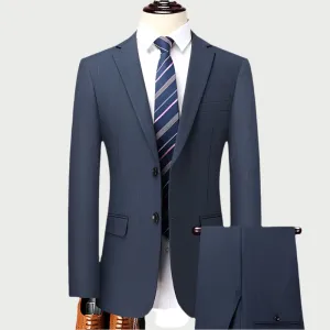 Men's Premium Striped Suit Set | Professional 2-Piece Collection