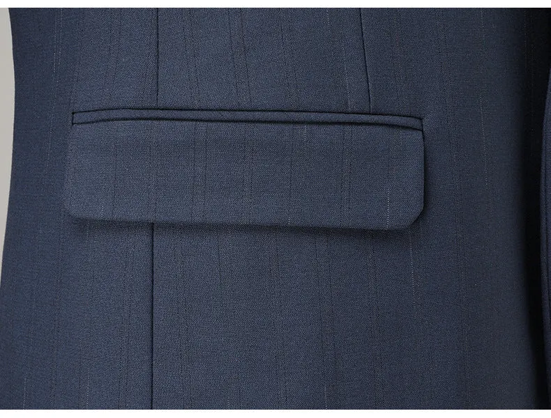 Men's Premium Striped Suit Set | Professional 2-Piece Collection