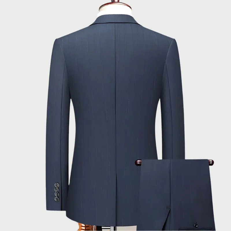Men's Premium Striped Suit Set | Professional 2-Piece Collection