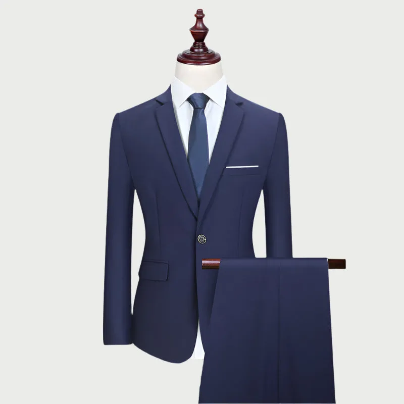 Men's Slim Fit Business Suit | Professional 2-Piece Set