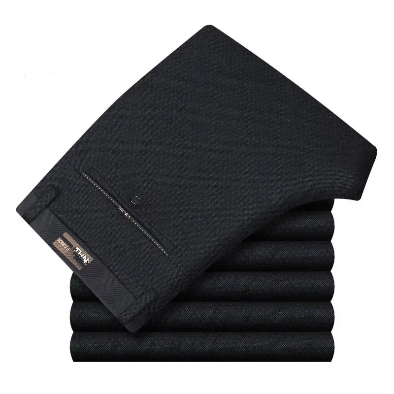 Men's Work Pants: Classic Straight Business Trousers for Office Wear