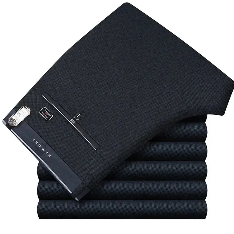 Men's Work Pants: Classic Straight Business Trousers for Office Wear