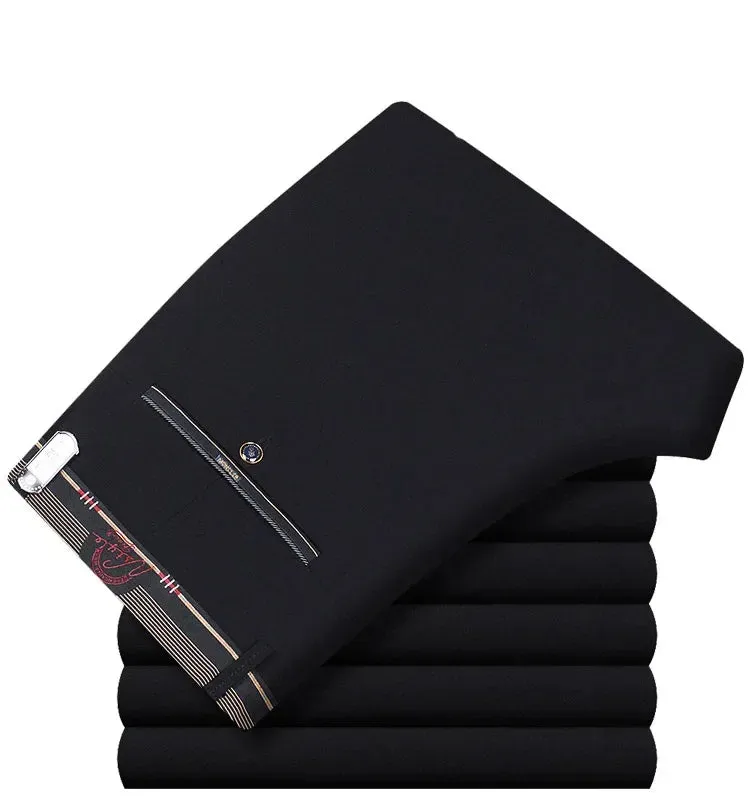 Men's Work Pants: Classic Straight Business Trousers for Office Wear