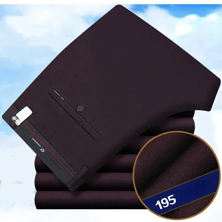 Men's Work Pants: Classic Straight Business Trousers for Office Wear