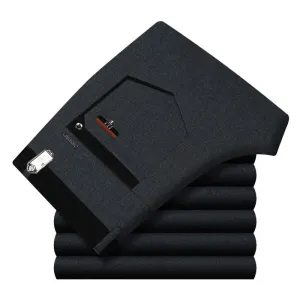 Men's Work Pants: Classic Straight Business Trousers for Office Wear