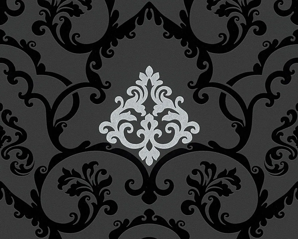 Metallic Black Black & White 3 955381 Wallpaper
