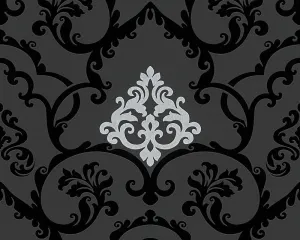 Metallic Black Black & White 3 955381 Wallpaper