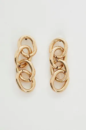 Metallic Circle Drop Earrings