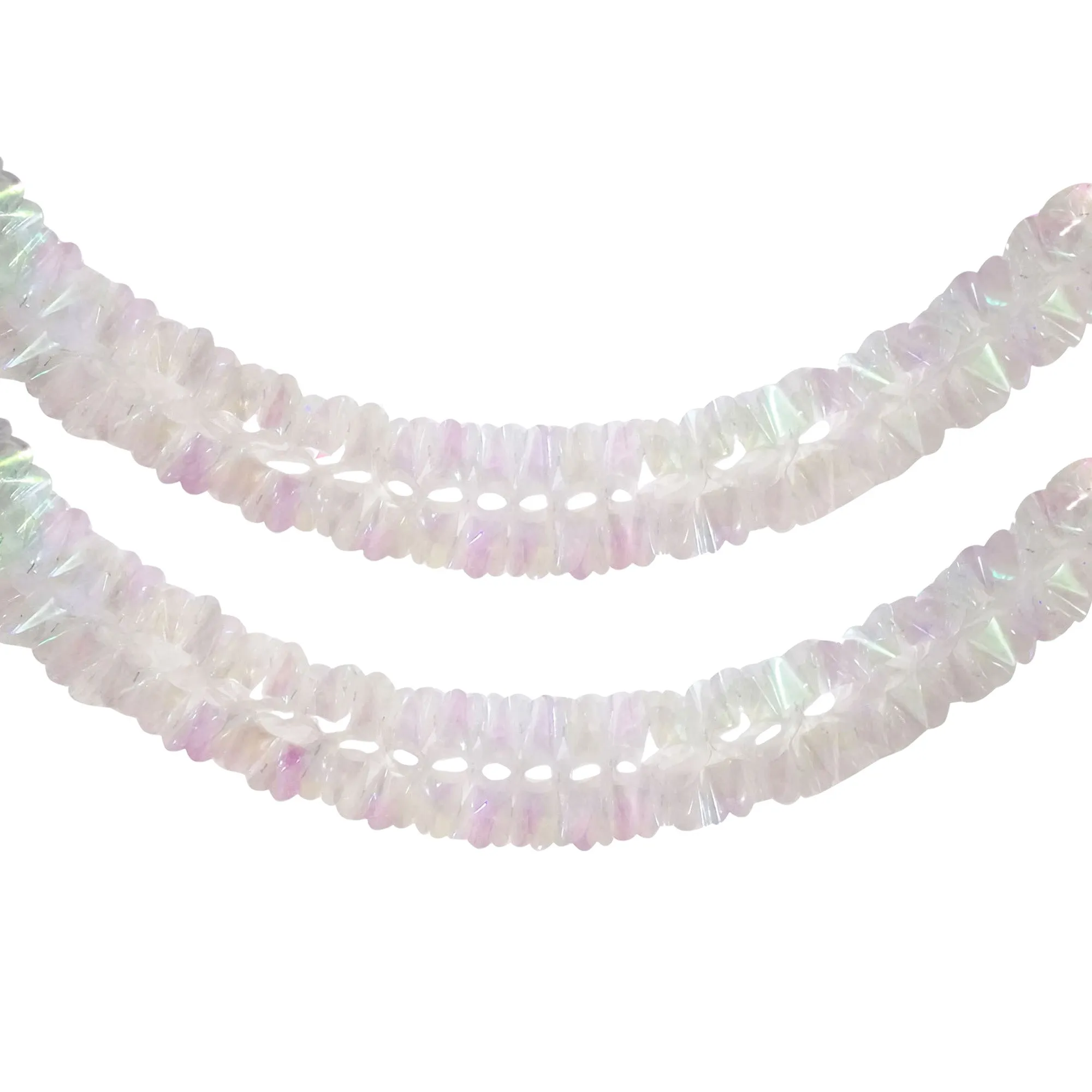 Metallic Floral Foil Garland, 6-1/4-Inch, 12-Feet