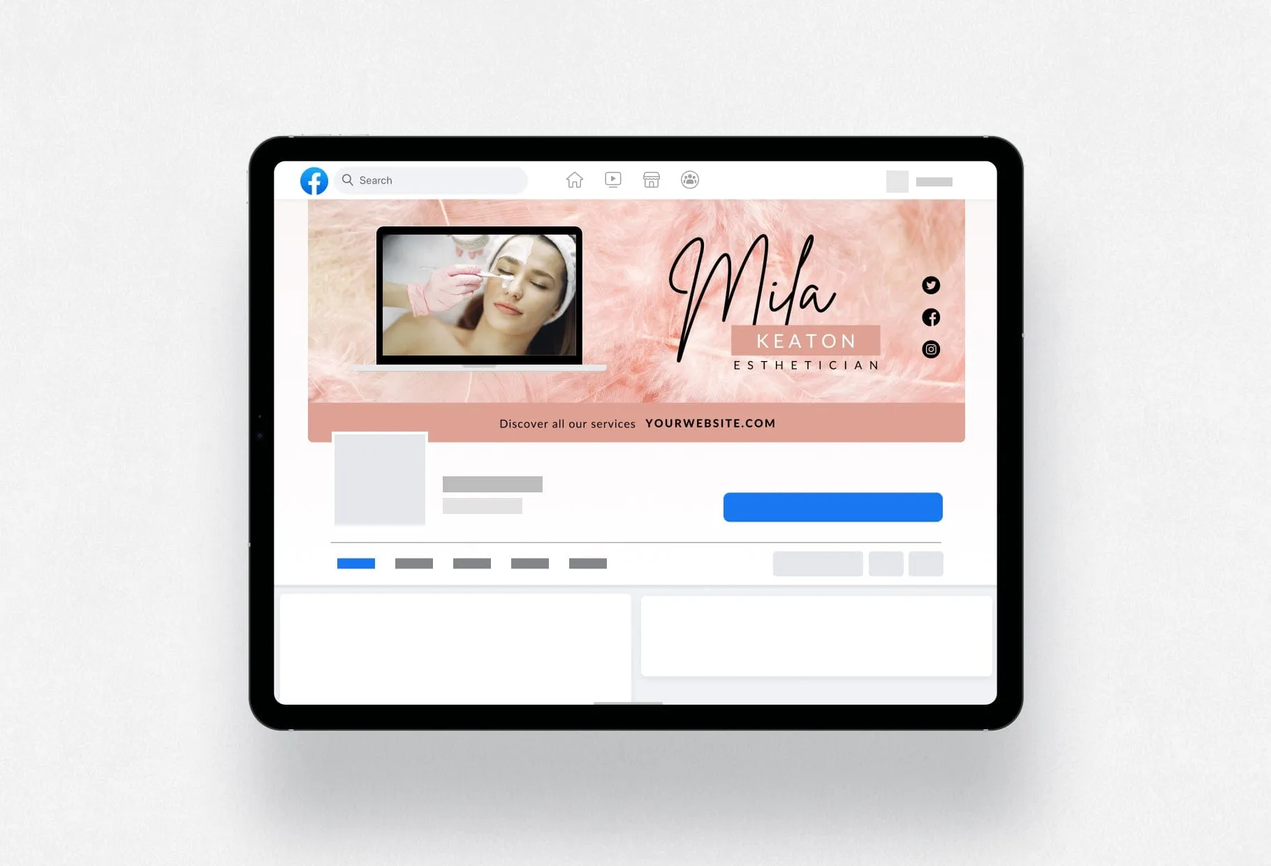 Mila Facebook Cover Canva Template