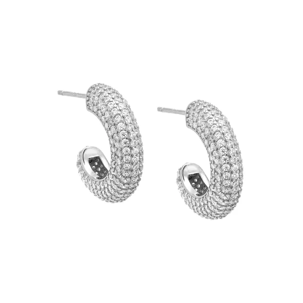 Mini Jumbo Pavé Hoop Earring
