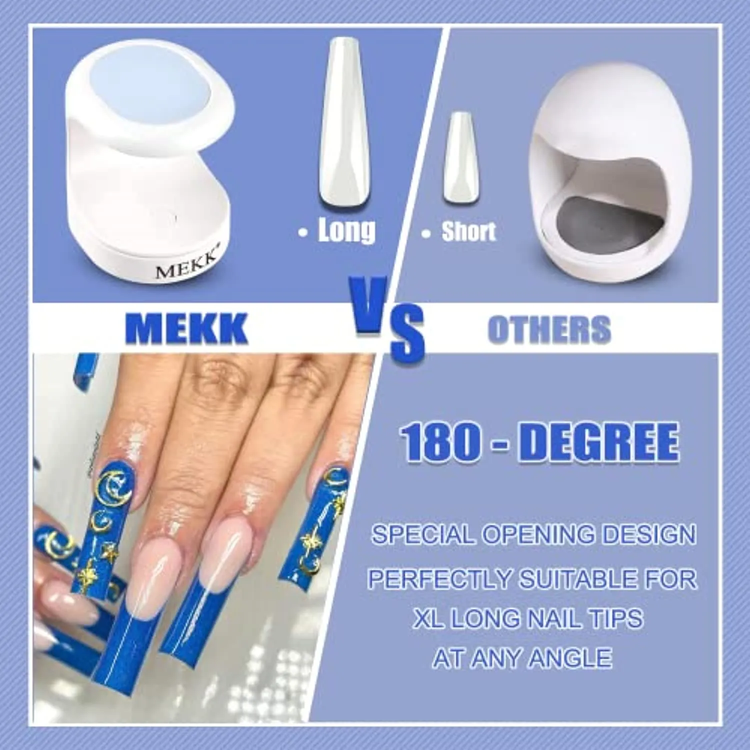 Mini UV LED Nail Lamp MEKK Nail Lamp Mini UV Light for Nails Mini UV Nail Light for Gel Nails 16W UV Light for Nails Nail Dryer Professional Nail Lamp for Nail Art Tools Portable Manicure Kit