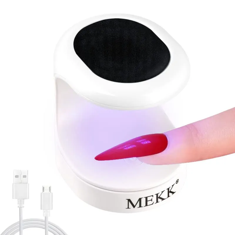 Mini UV LED Nail Lamp MEKK Nail Lamp Mini UV Light for Nails Mini UV Nail Light for Gel Nails 16W UV Light for Nails Nail Dryer Professional Nail Lamp for Nail Art Tools Portable Manicure Kit