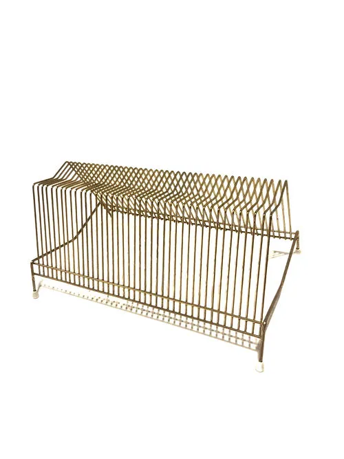 Mobler Retro Vintage Unique LP-Stand in Brass from Sweden 1950s.