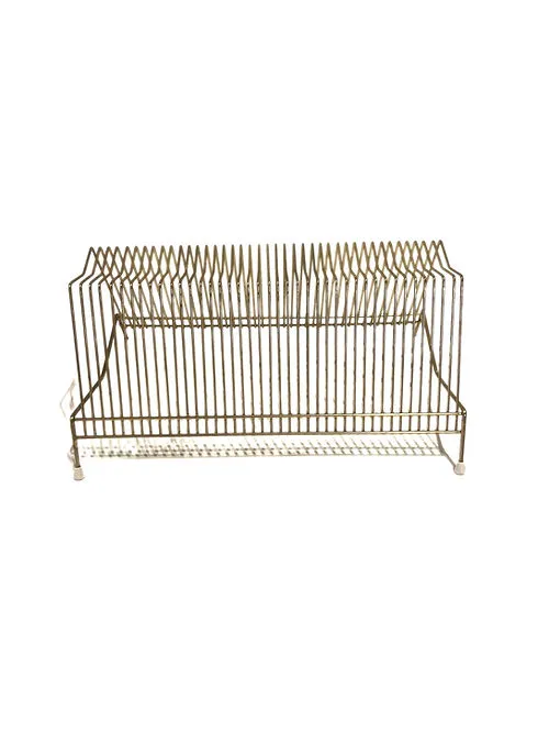 Mobler Retro Vintage Unique LP-Stand in Brass from Sweden 1950s.