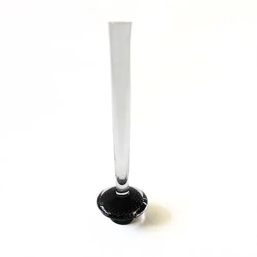 Mobler Vintage retro large unique handmade glass vase with purple solid base