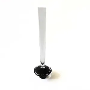 Mobler Vintage retro large unique handmade glass vase with purple solid base