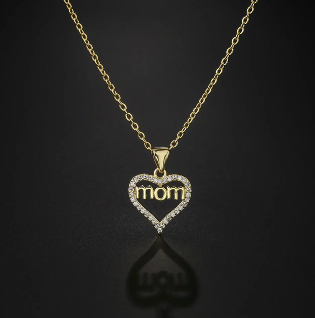 “Mom” Mother’s Day Rhinestone Necklace