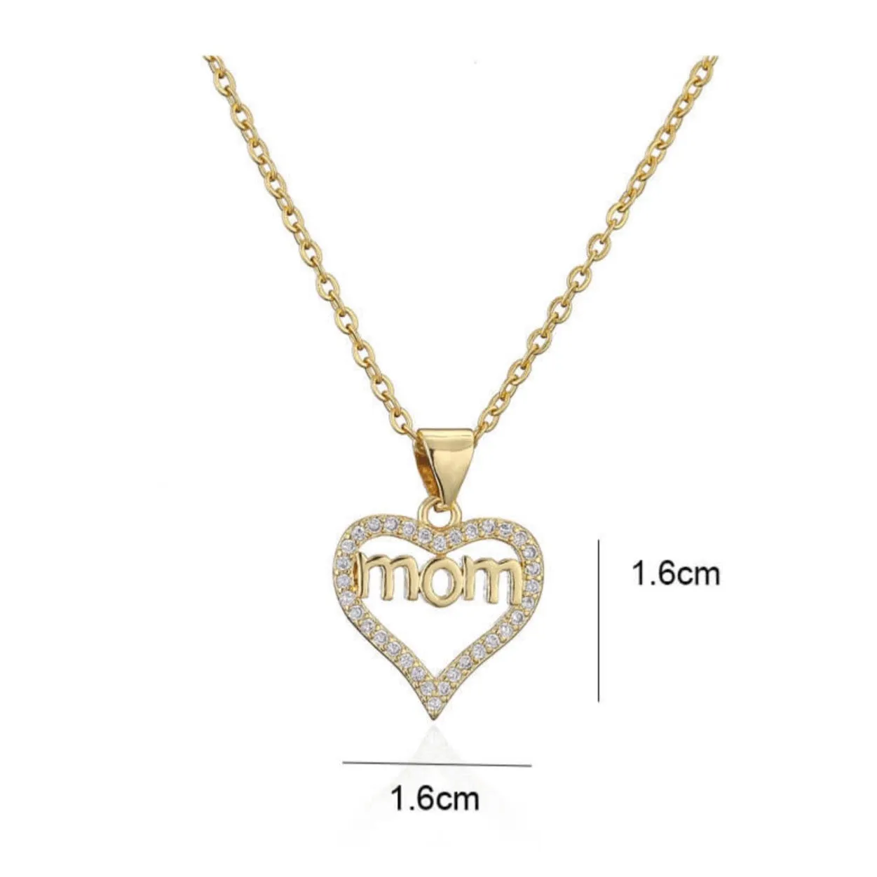“Mom” Mother’s Day Rhinestone Necklace