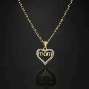 “Mom” Mother’s Day Rhinestone Necklace