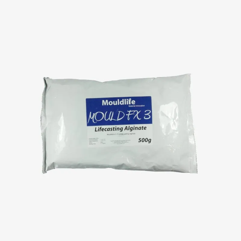 Mouldlife Lifecasting Alginate FX3 (2-3 Minute Set) 500g