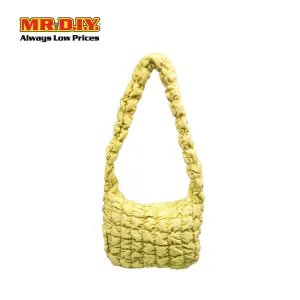 (MR. DIY) Quilted Puffer Crossbody Sling Bag -  YELLOW - Color Series
