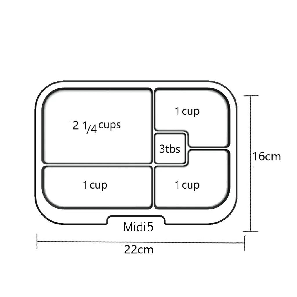 Munchbox Extra Trays - Midi5 Clear Tray