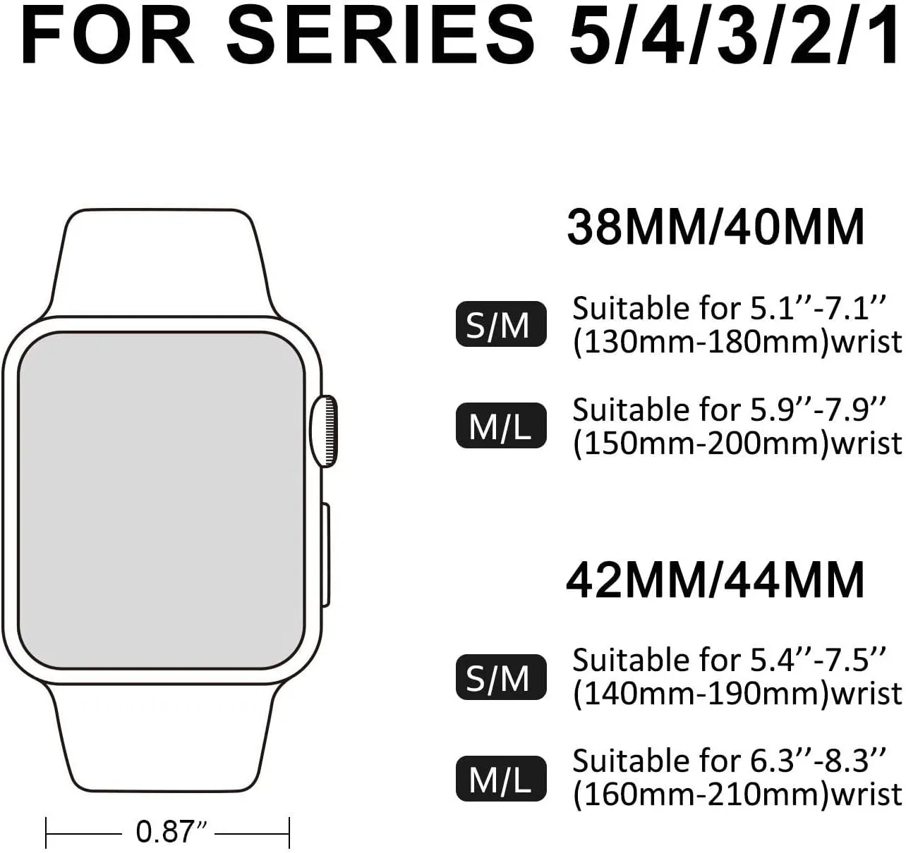 New Usky 3 Pack Bands Compatible with for Apple Watch Band 38mm 40mm 42mm 44mm, Soft Silicone Replacement Strap for iWatch Series 6 5 4 3 2 1 SE
