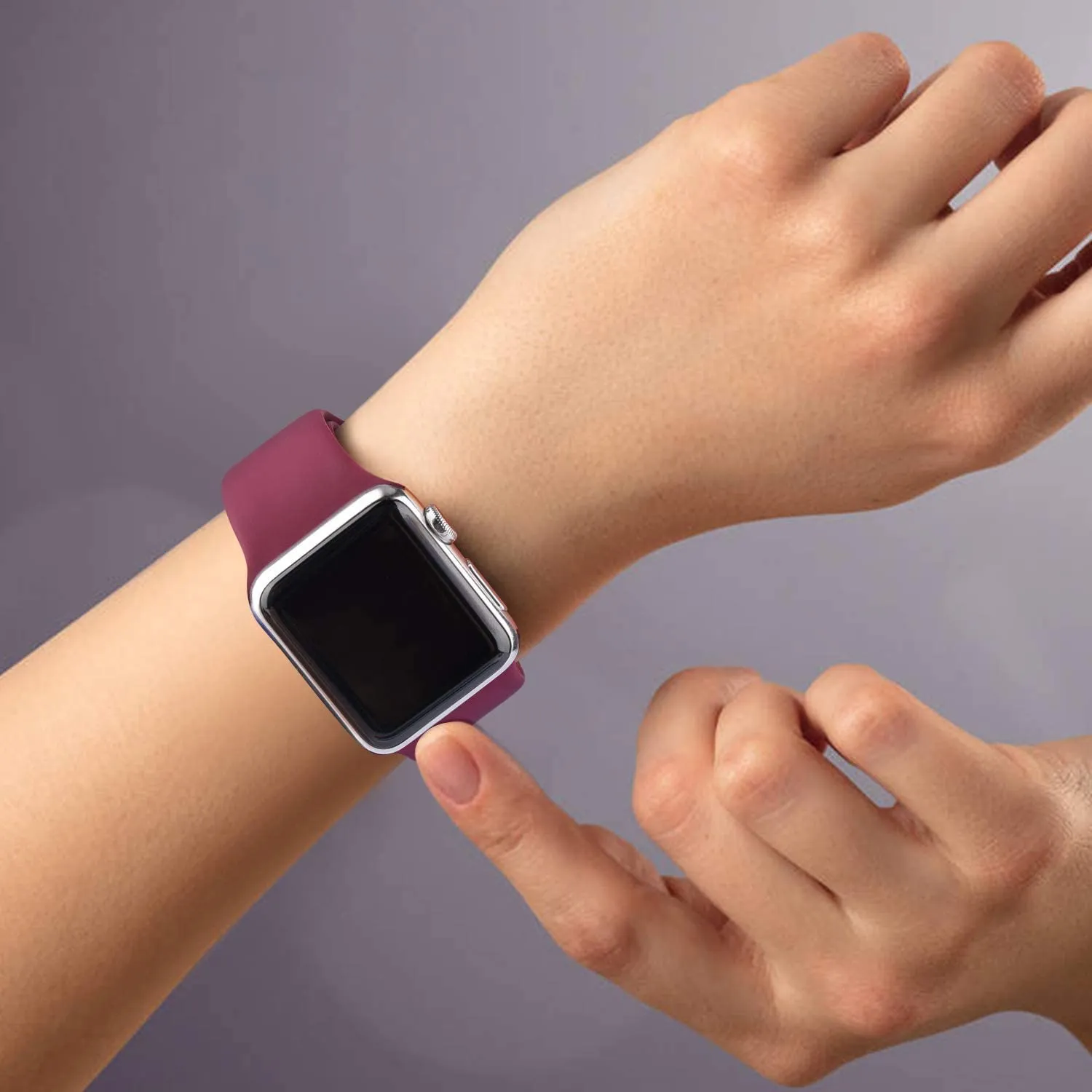 New Usky 3 Pack Bands Compatible with for Apple Watch Band 38mm 40mm 42mm 44mm, Soft Silicone Replacement Strap for iWatch Series 6 5 4 3 2 1 SE
