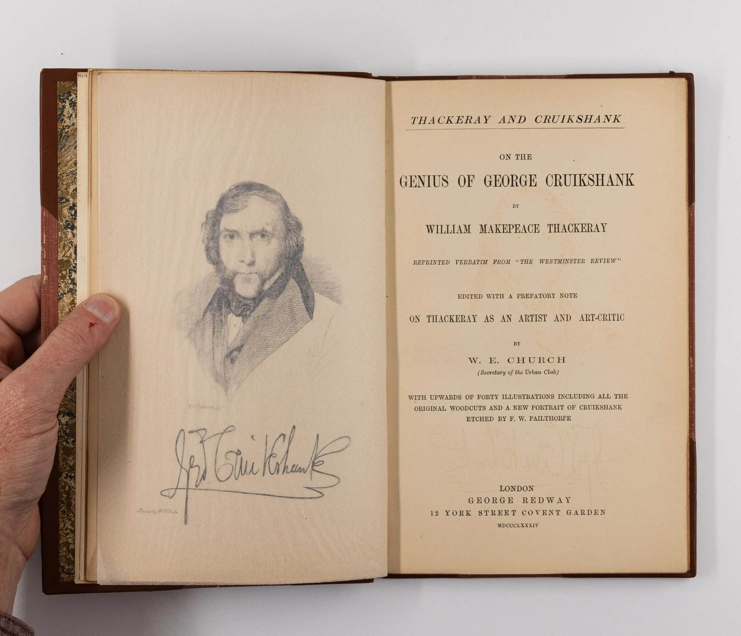 On the Genius of George Cruikshank – William Makepeace Thackery [Signed, 1st Ed.]