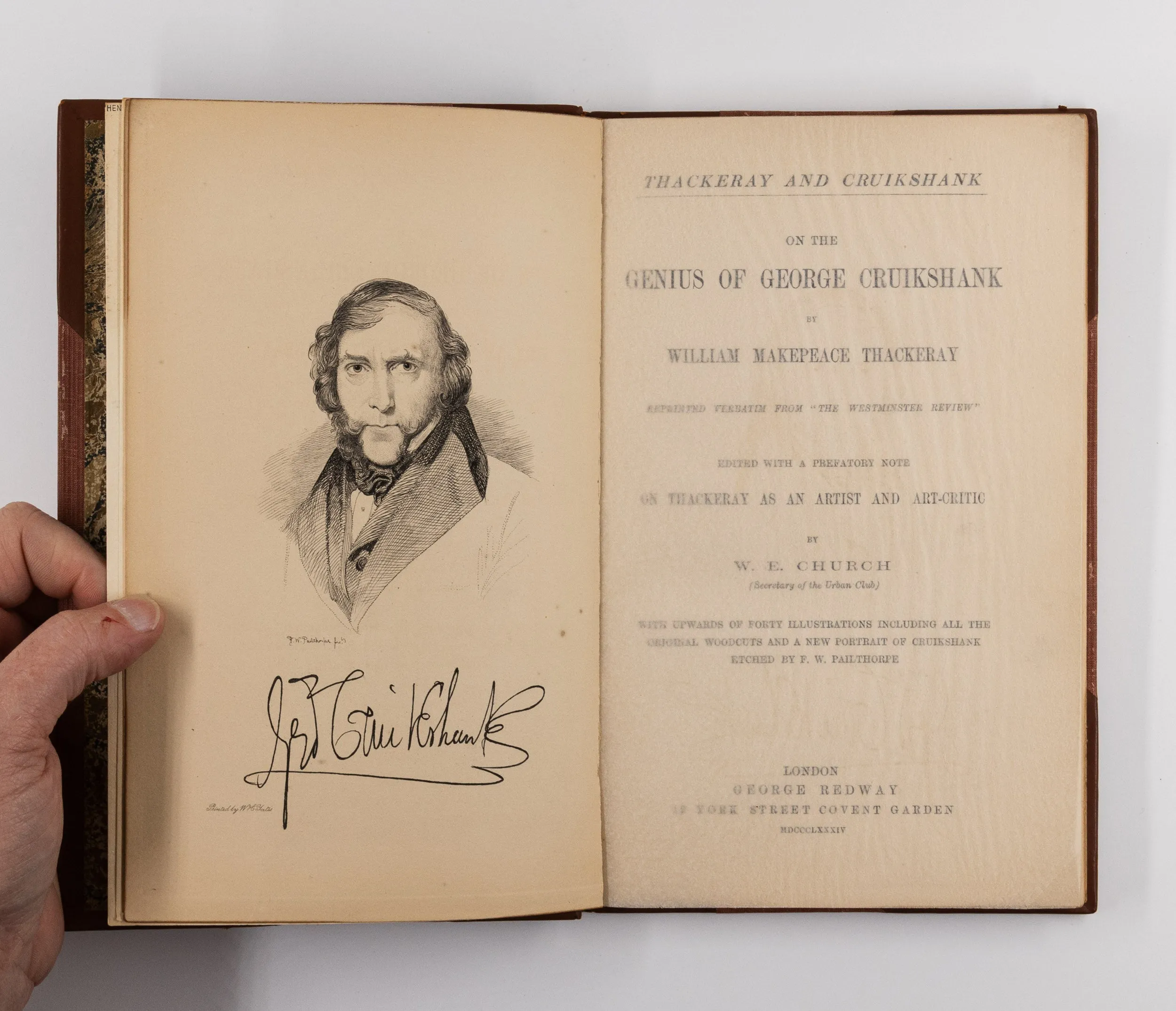 On the Genius of George Cruikshank – William Makepeace Thackery [Signed, 1st Ed.]