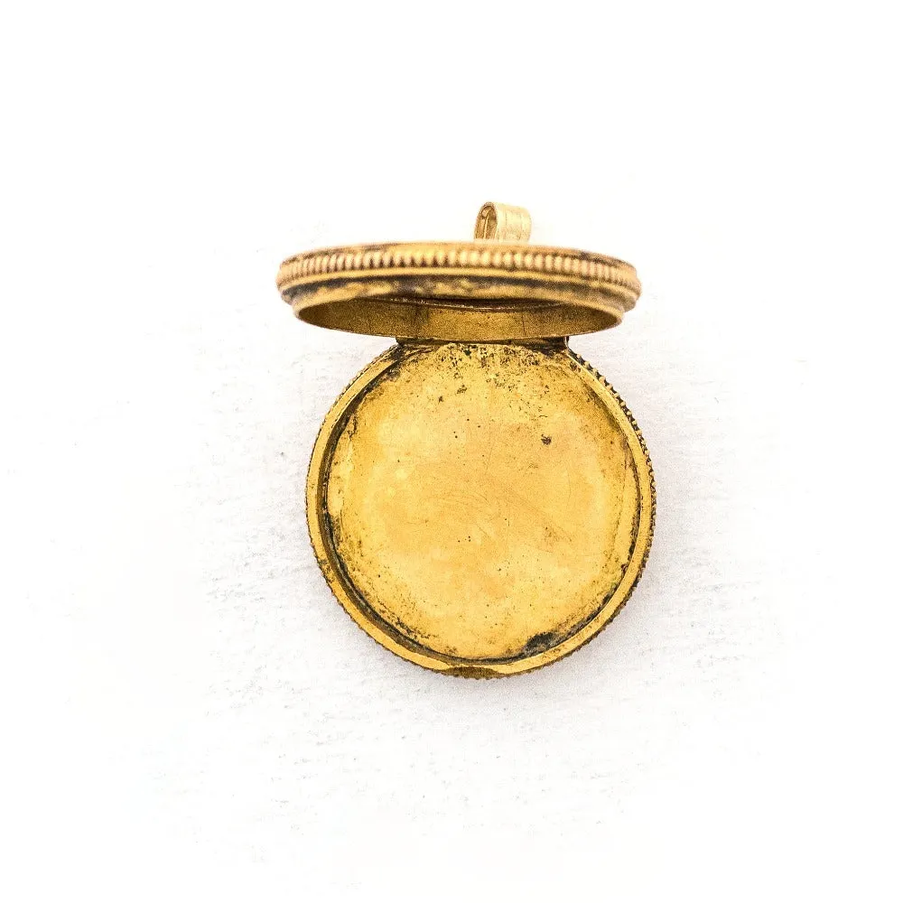 Opal Starburst Antique Locket