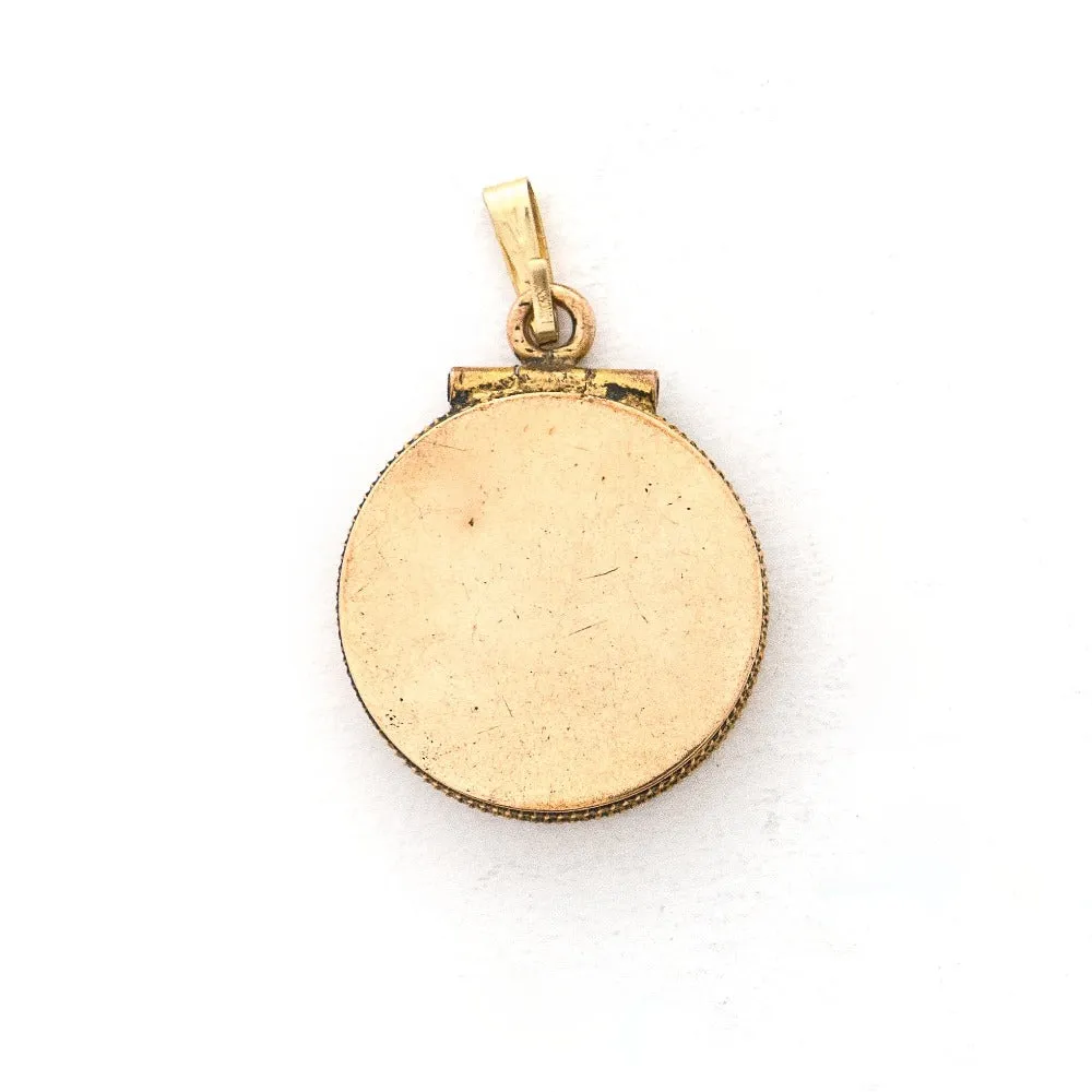 Opal Starburst Antique Locket