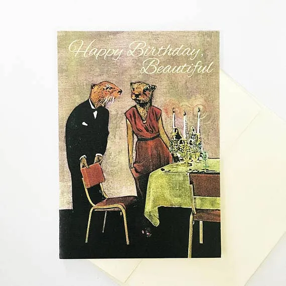 Otter Cake Card