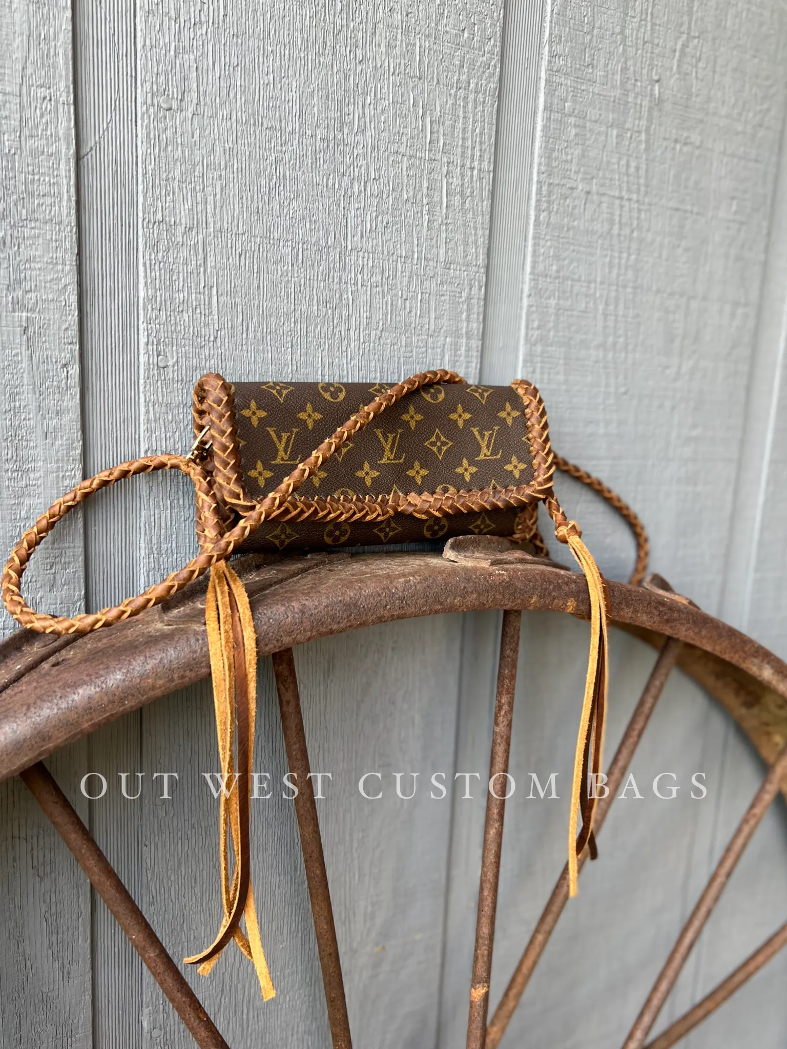 Out West Crossbody/ Clutch Pochette Twin GM Fringeless Revamp