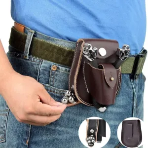 Outdoor Sports Steel Ball Slingshot Bag with Durable Leather Material - Multifunctional Hunting Package