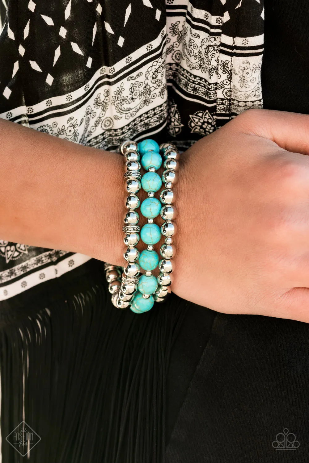 Paparazzi- Fashion Fix -Sandstone Oasis Blue Set