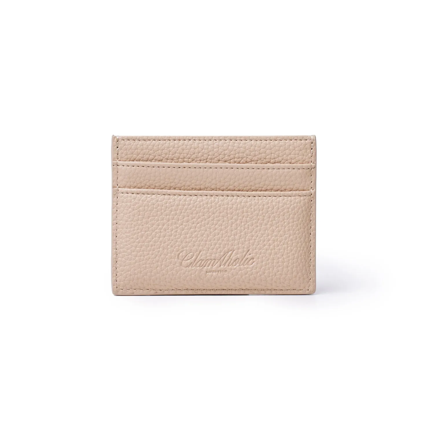 PEBBLE CARD HOLDER - NUDE