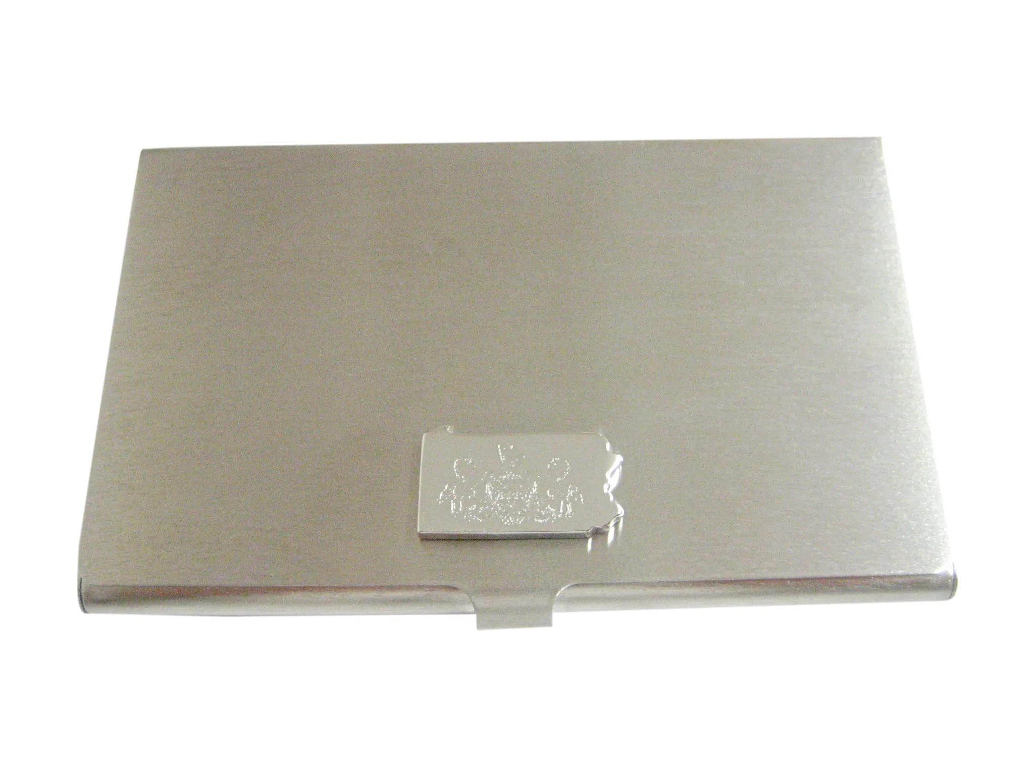Pennsylvania State Map Shape and Flag Design Business Card Holder