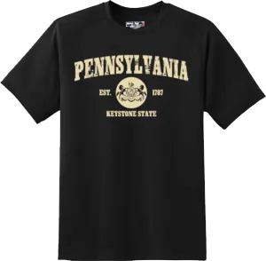 Pennsylvania State Vintage Retro Hometown America Gift T Shirt New Graphic Tee