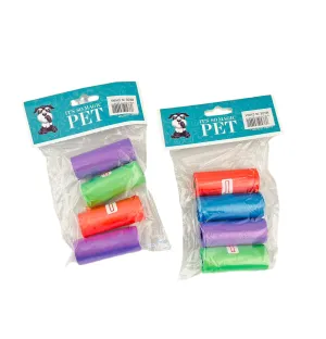 Pet Waste Bags - 4 Rolls of 15 Bags