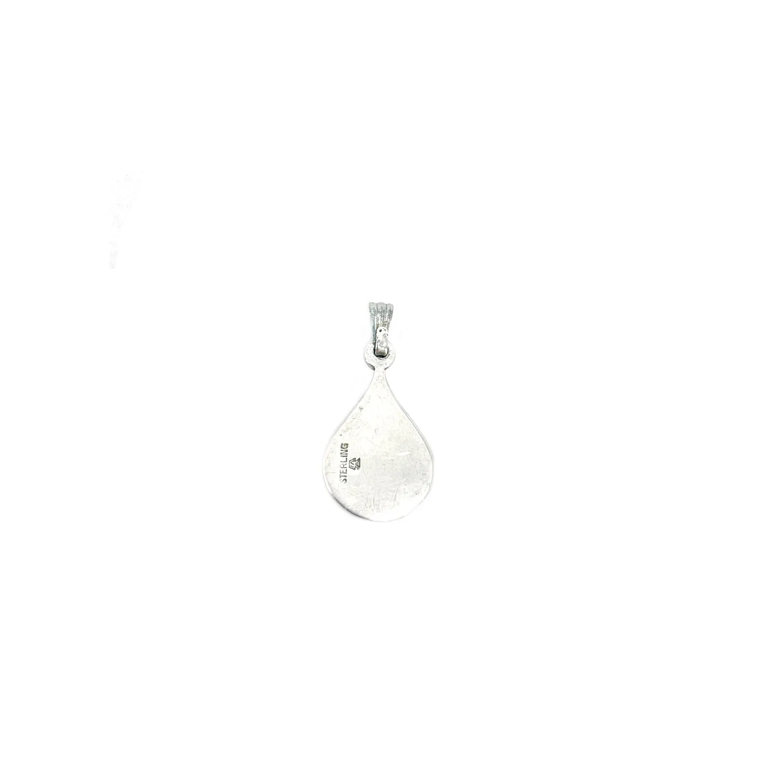 Petite Vintage Snowflake Japanese Saltwater Cultured Akoya Retro Pendant- Sterling Silver