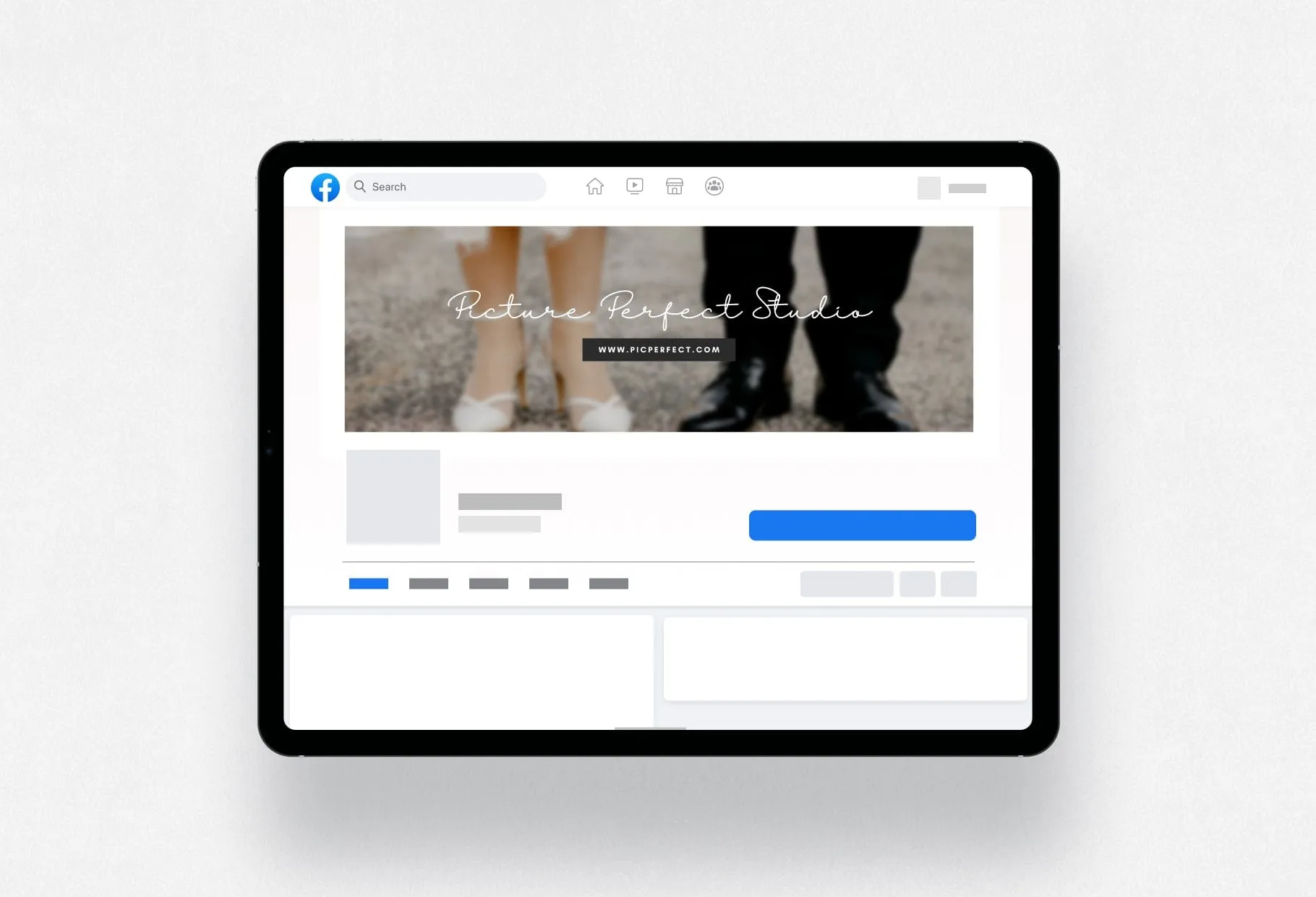 Picture Perfect Studio Facebook Cover for Photographers Editable Canva Template