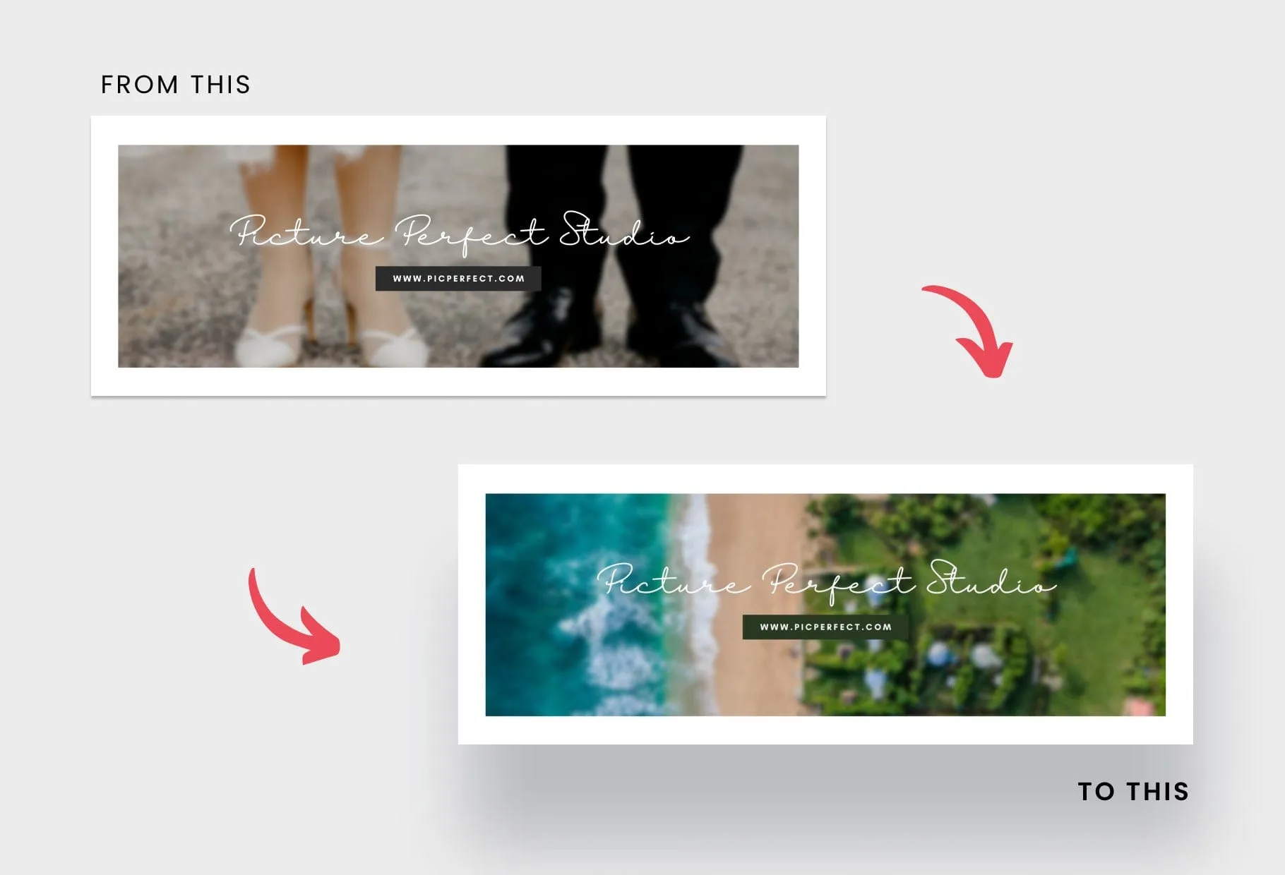 Picture Perfect Studio Facebook Cover for Photographers Editable Canva Template